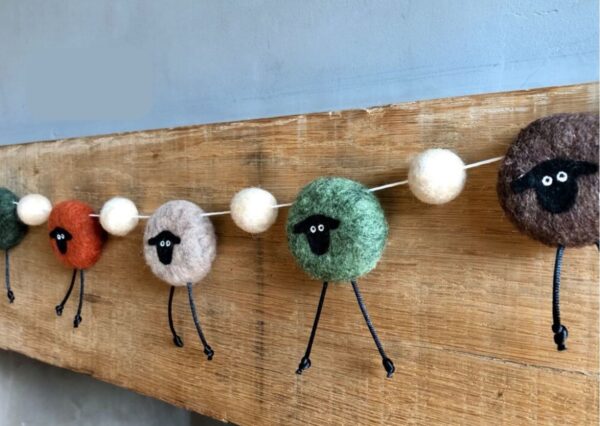 Six Sheep Garland Autumn LS image