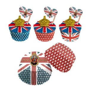 King's Coronation Vintage Cupcake & Toothpick Flag Set (40 pcs)