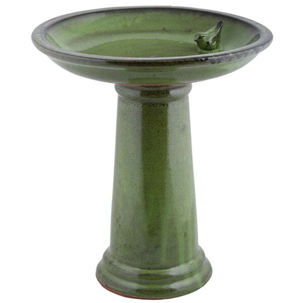 Ceramic Bird Bath On Pedestal - Image 5
