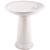 Ceramic Bird Bath On Pedestal