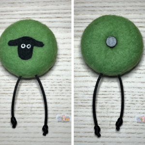 Felted Sheep Magnet Front & Back image