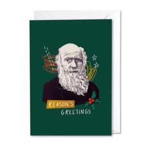 image charles darwin white writing saying reason greeting