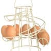 Helter Skelter Metal Egg Rack Stand Holder Cream - Image 3