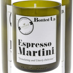 Green Wine Bottle with candle inside