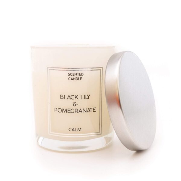 ELEGANT GLOW Black Lily & Pomegranate Scented Candle - Image 2