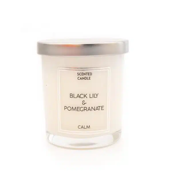 ELEGANT GLOW Black Lily & Pomegranate Scented Candle