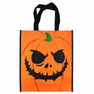 Orange pumkin bagwith black handles