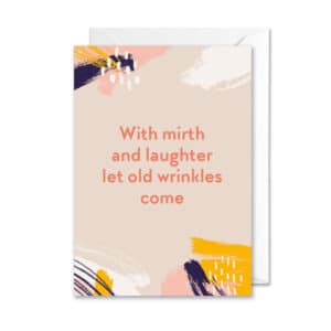 Shakespeare 'Mirth & Laughter' Quote A6 card