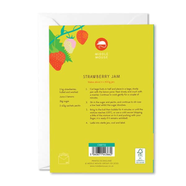Strawberry Jam Recipe Birthday Card - Image 2