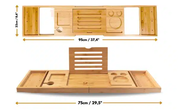 Eco Bath Bamboo Bath Caddy/Tray - Image 2