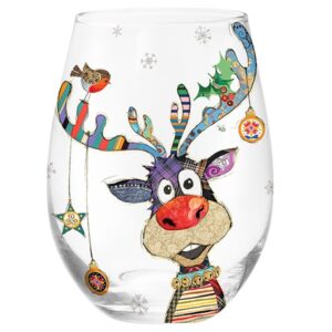 raindeer painted glasses