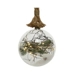 glass hanging ball with led lights in it