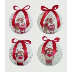 Baubles 75mm reindeer image of 4