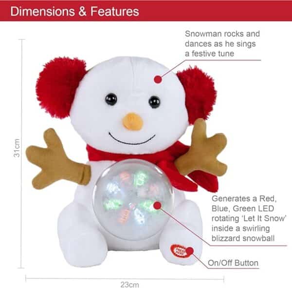 Christmas Snowman With Musical Snowball - Image 3