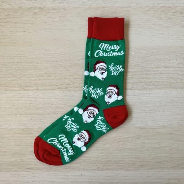 green ho ho ho sock