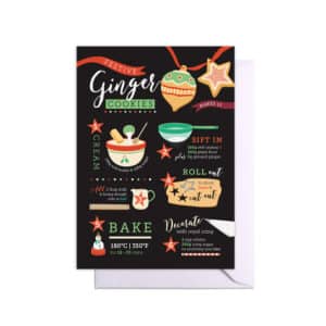 Ginger cookies recipe Christmas card