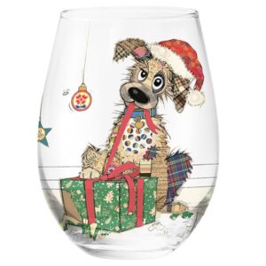 festive dog tumbler