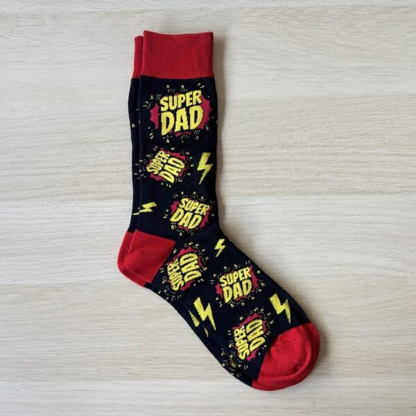 black super dad socks