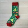 green festive socks
