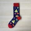 navy festive socs