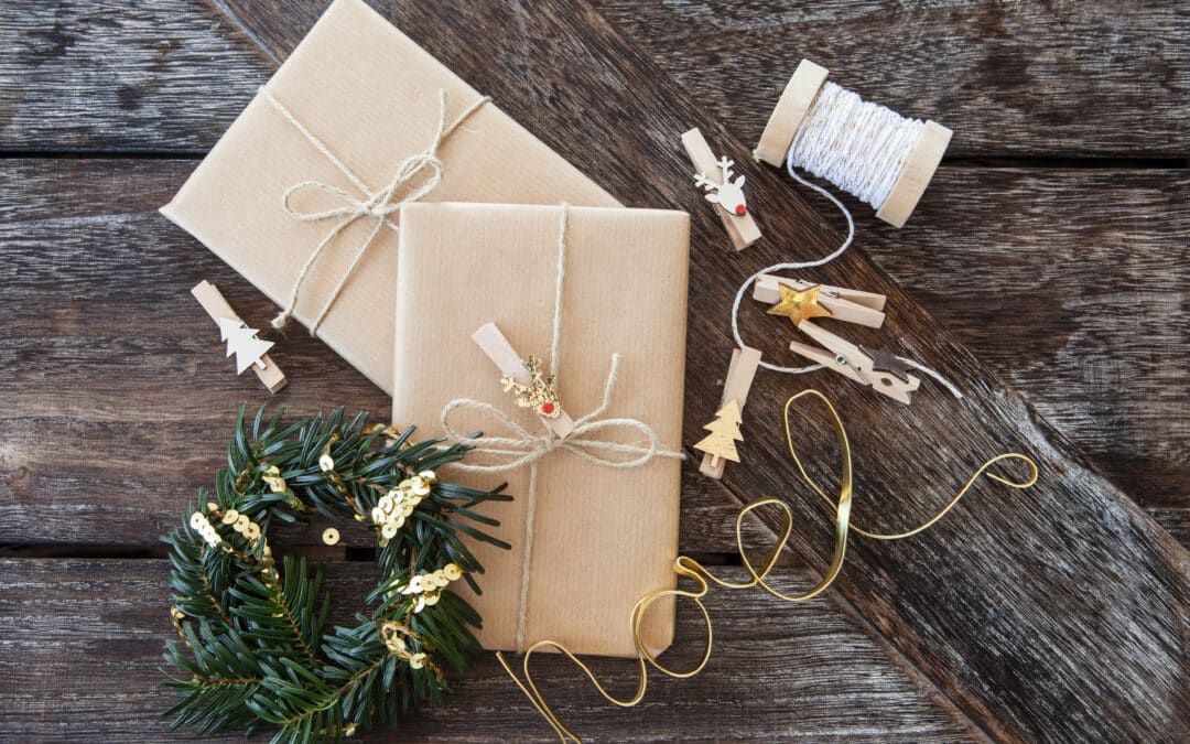 present wrapped in brown paper