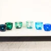 Handmade Glass Tealight Holder - Peacock Green - Image 2