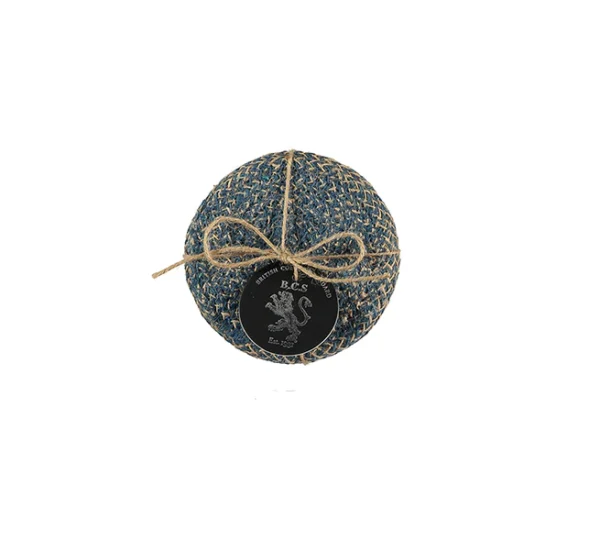 Cornflower Jute Coasters tied set of 4