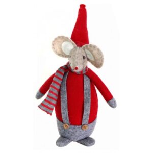 mouse doll with a red hat and jacket