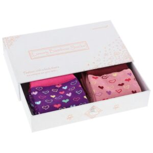 Bamboo Socks Gift Box Hearts
