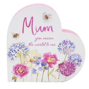 Mother's Day Floral Medium Heart Plaque