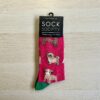 Sock Society red socks with dogs on them
