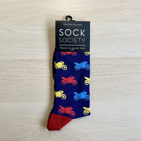 Motorbikes blue socks