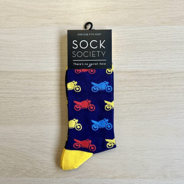 Motorbikes blue socks