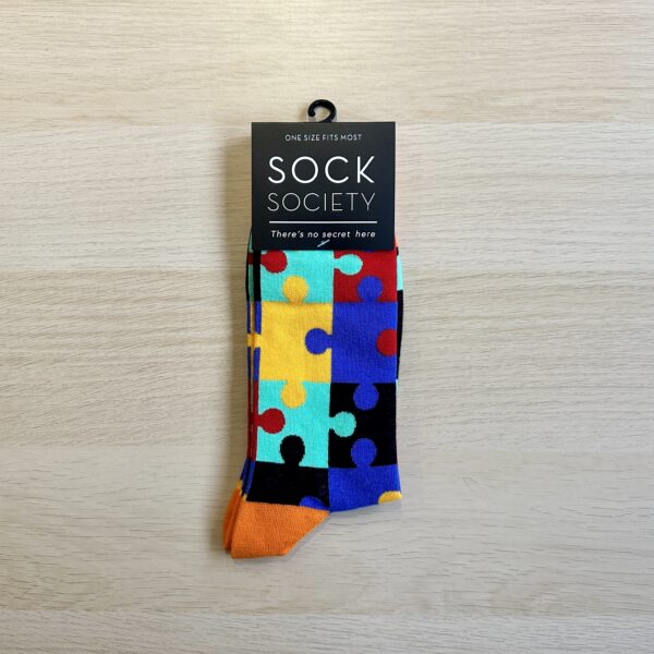 muliti coloured Puzzles with orange heels