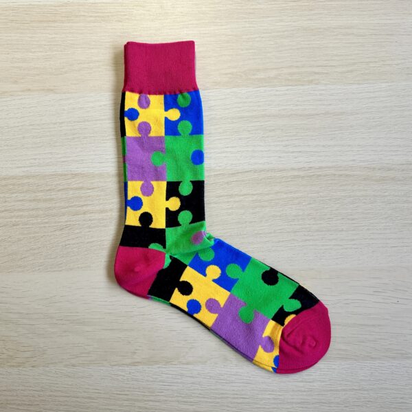 muliti coloured Puzzles with red heels