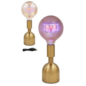 Bar led louch lamp in gold