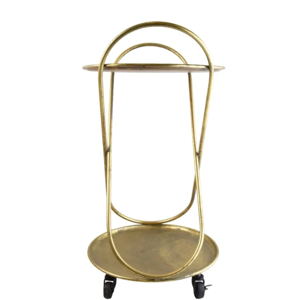Antique Gold Serving Trolley on Castors - Image 4