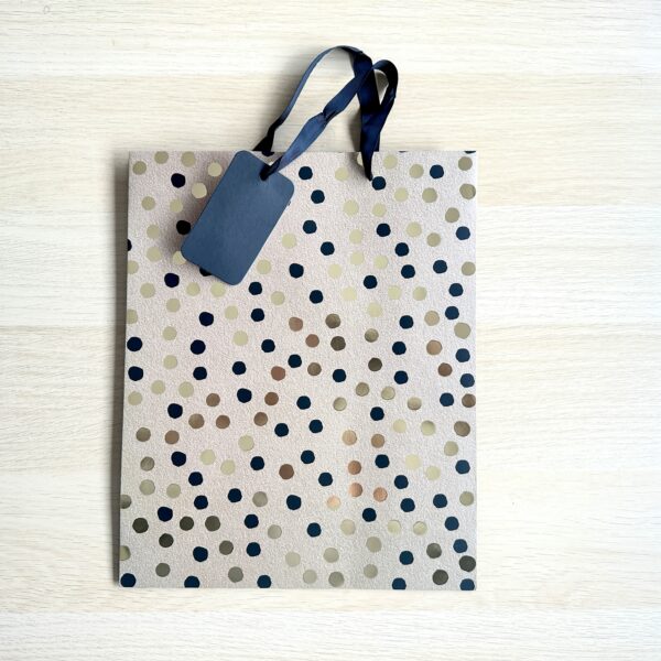 BlackGold Polka Dot Large gift bag image