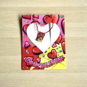 Valentine's Clear Window, Wide Gift Bag image