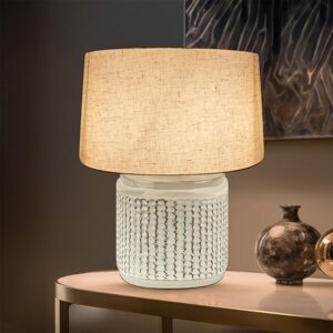 dot lamp with cream shade