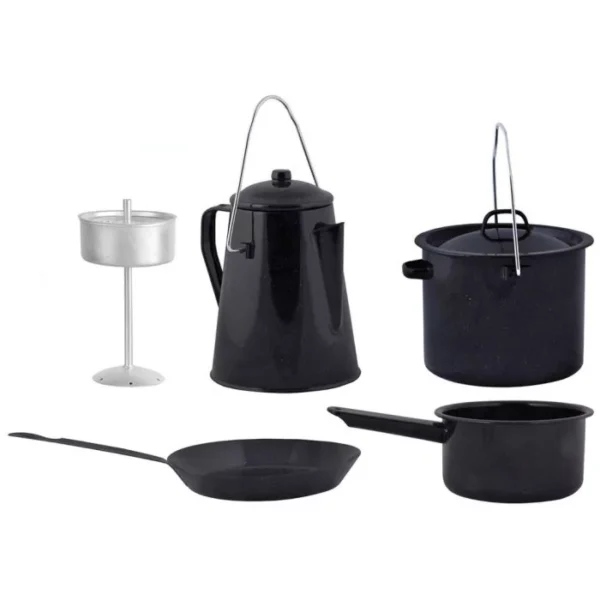 Esschert Design Four Piece Outdoor Cooking Set Black