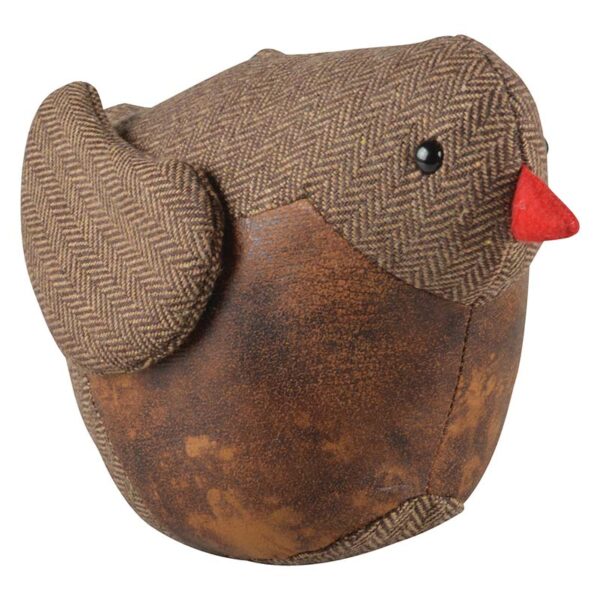 Tweed & Leather Robin BIrd Doorstop image