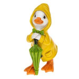 Puddle Duck Leaning on Brolly
