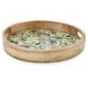 round tray mango wood olives design
