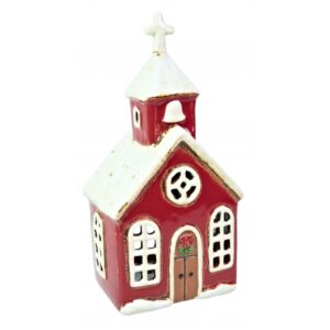 Ceramic Christmas Tealight Church