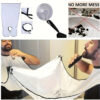 White Beard Bib Beard Catcher – Non-Stick Grooming Cape with 3 Suction Cups