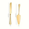 Gold Cake Knife and Spatula Set