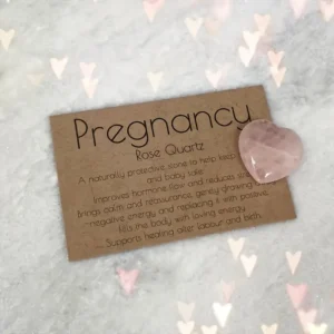Rose Quarts Heart shaped Pregnancy