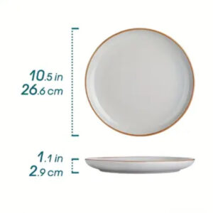 Grey Glazed Stoneware Dinner Plate