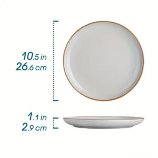 Grey Glazed Stoneware Dinner Plate